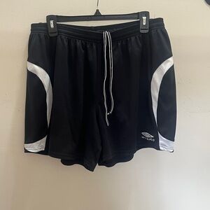 Umbro Black Sports Shorts with White Detailing